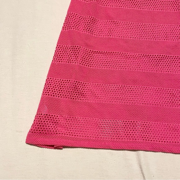 La Vie En Rose Pink Mesh Beach Cover-Up Size Large - Picture 14 of 16